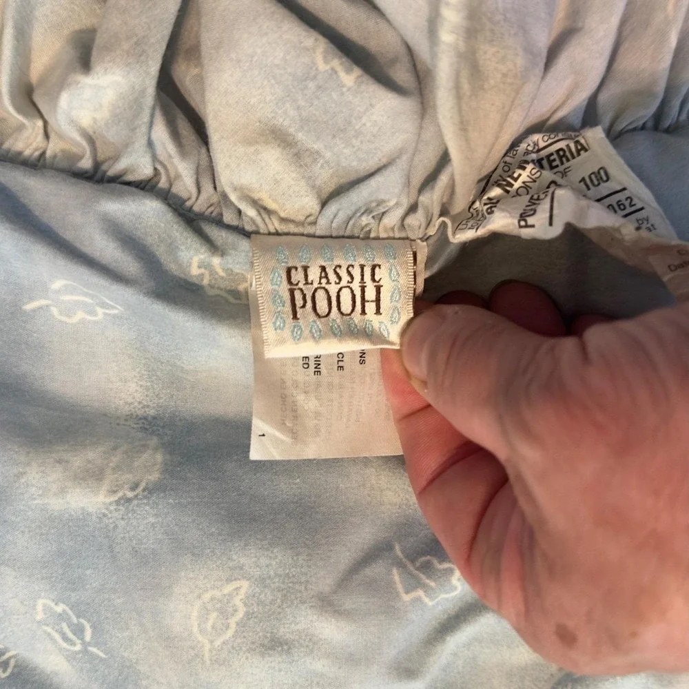 Vtg 1999 Classic‎ Winnie the Pooh Red Calliope Baby Bedding Comforter Set